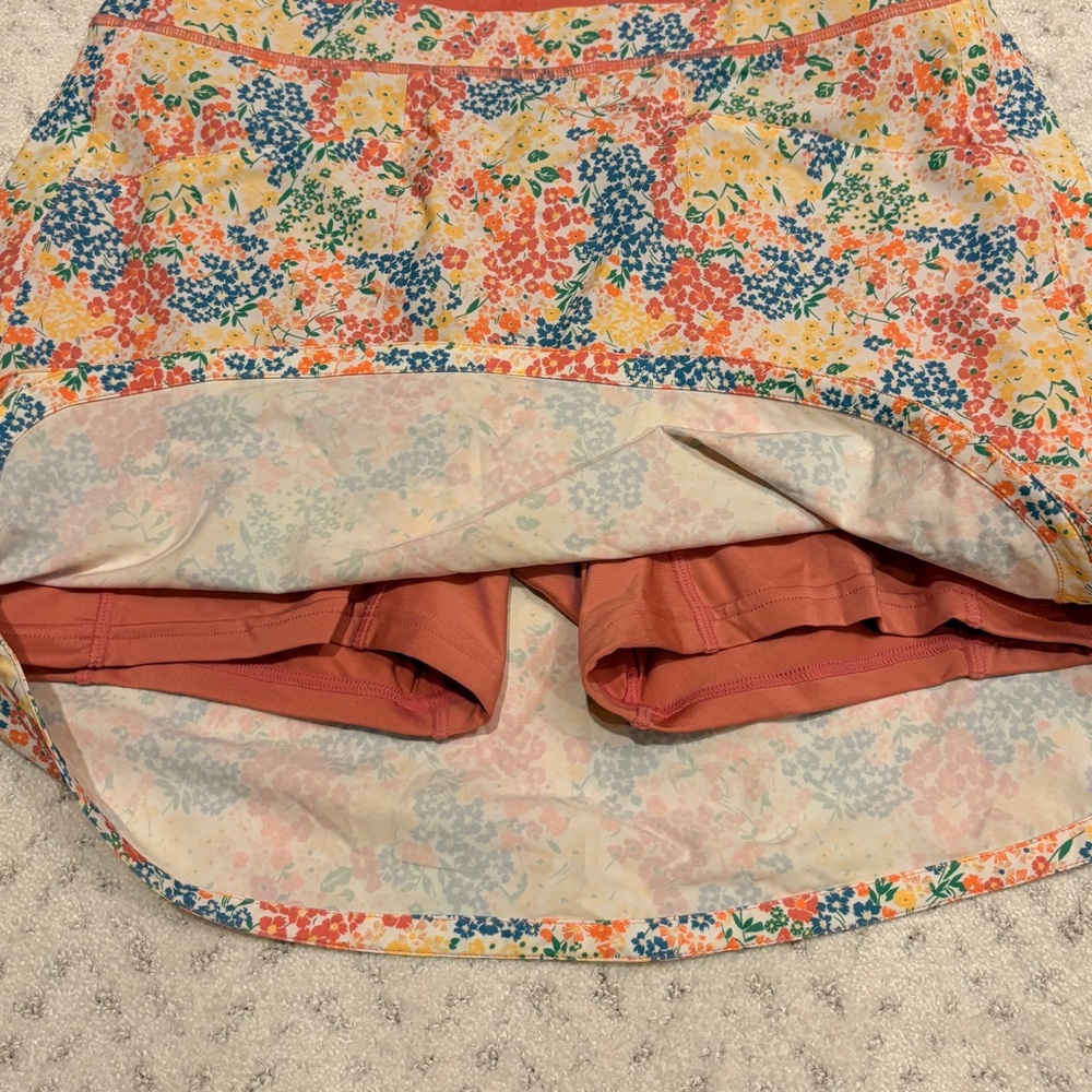 Ralph Lauren RLX Floral Skort Women Medium Multicolor Pockets Golf Tennis Preppy - Picture 6 of 12